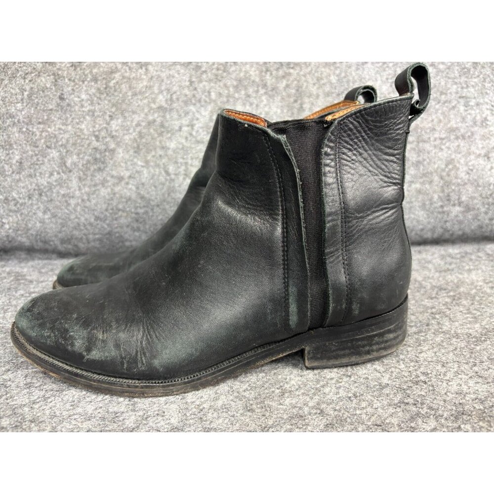 Whistles Ankle Boots Women's EU 39 Black Leather Slip On Made in Portugal